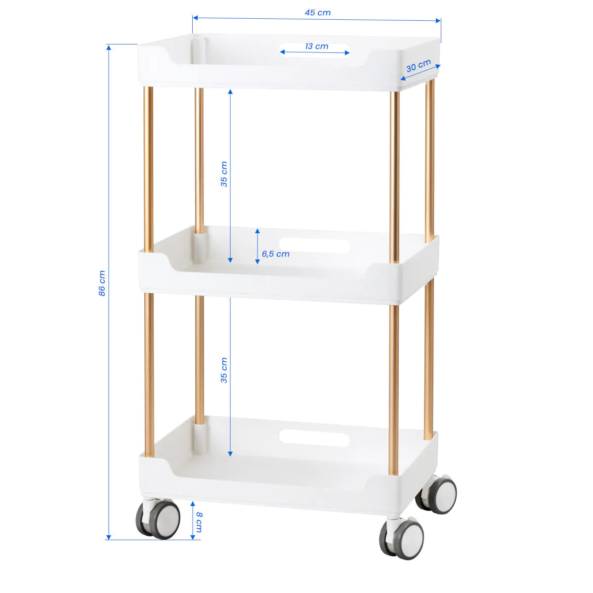 Carrito auxiliar de estética y podología