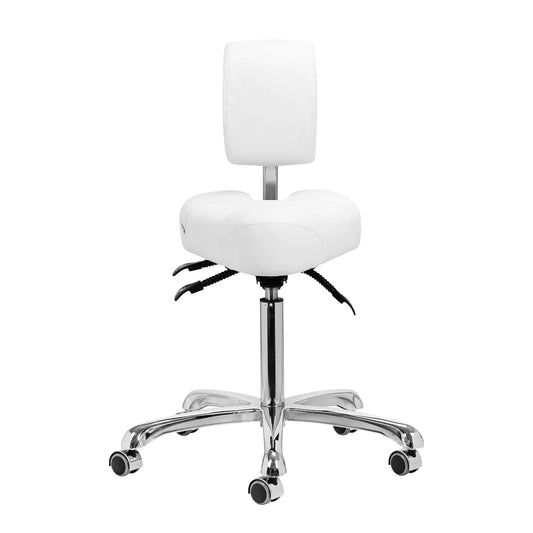 Silla podológica con base de 5 ruedas