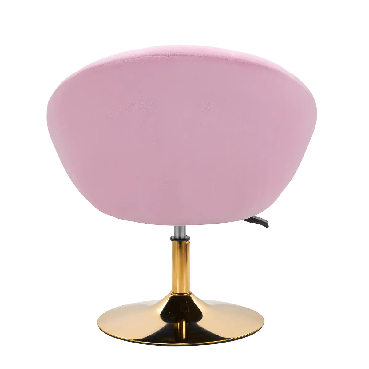 Silla terciopelo hidráulica con respaldo con base dorada