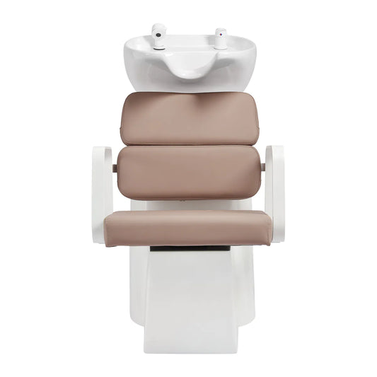 Lavacabezas de peluquería Porto beige y blanco