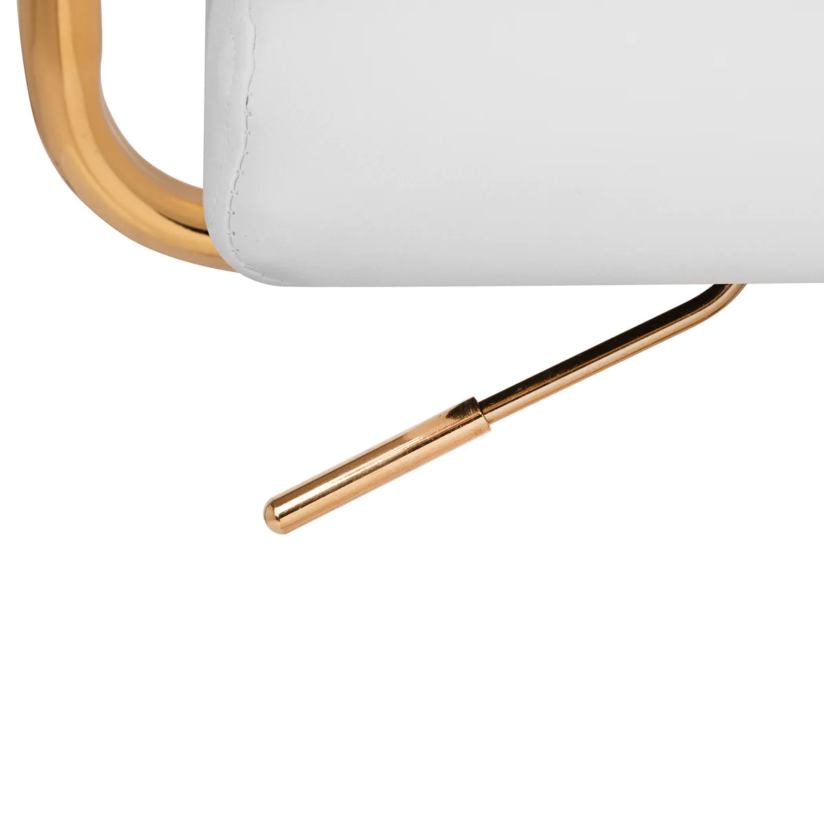 Hydraulic chair with backrest, armrests and gold base