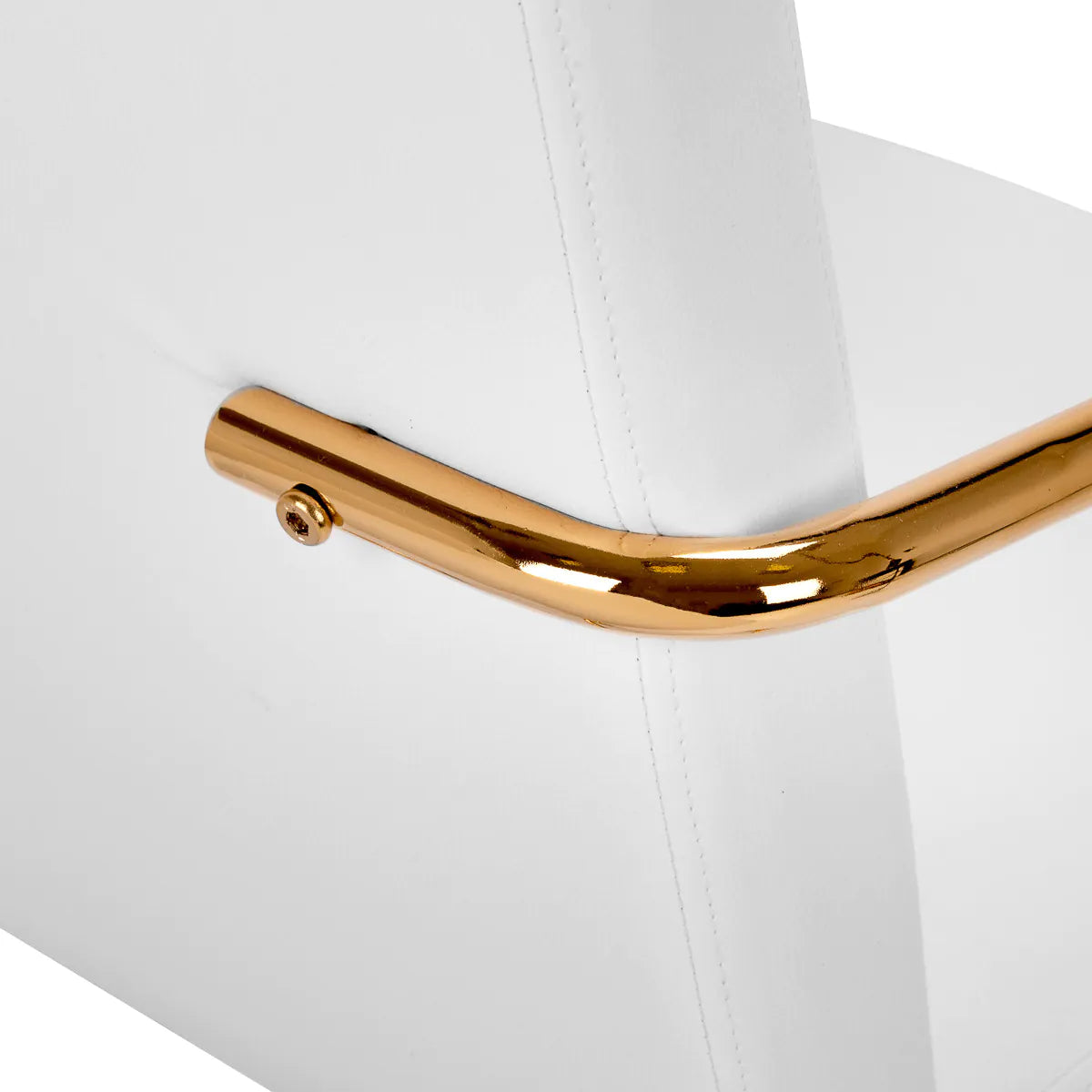 Hydraulic chair with backrest, armrests and gold base