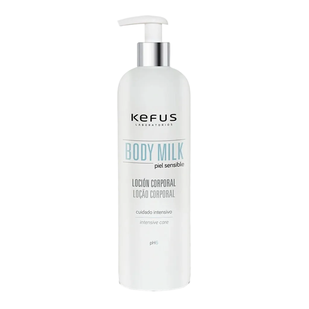 Loción corporal Body Milk hidratante, marca Kefus