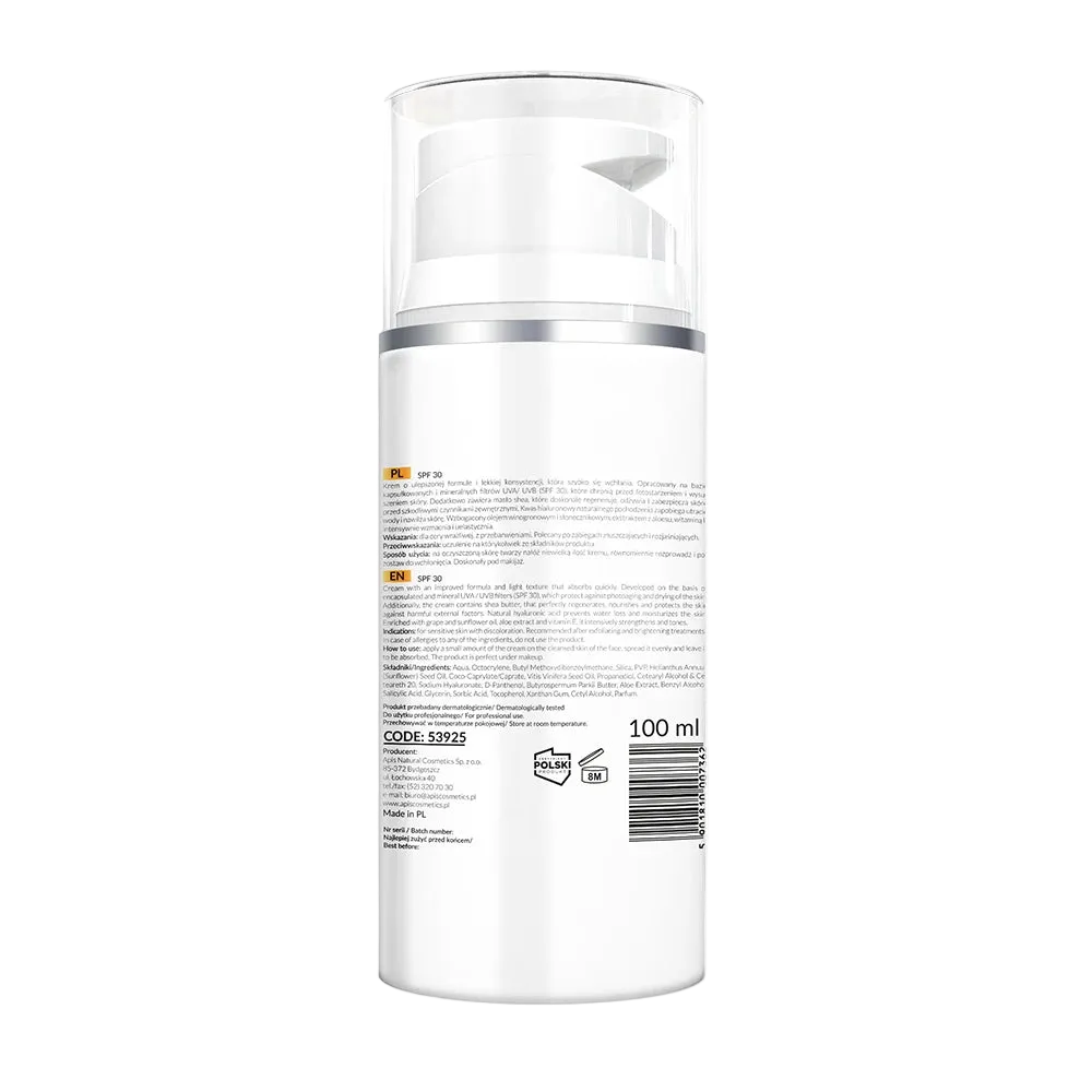 Crema facial protectora SPF 30, 100 ml