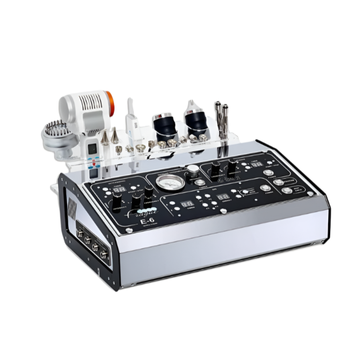 Equipo Multifunción Estética E-6 – La Solución 6 en 1 para el Cuidado Completo del Rostro y Cuerpo