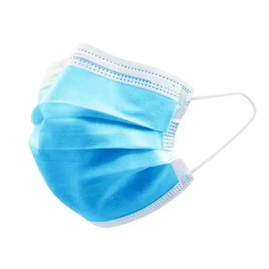 3-capas mascarillas azules, 50 uds.