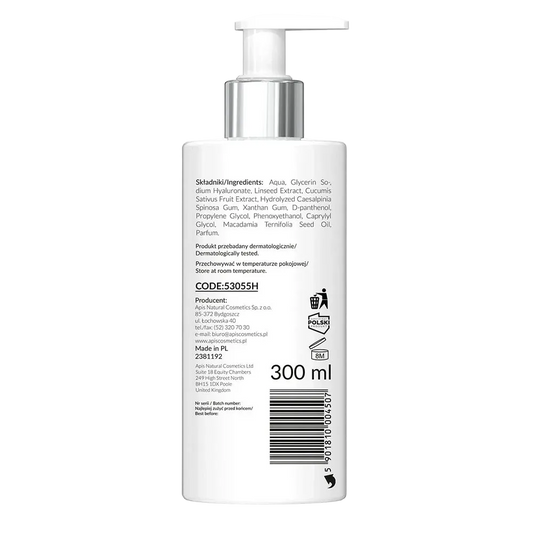 Tonique nettoyant hydrogel à l'acide hyaluronique, 300 ml