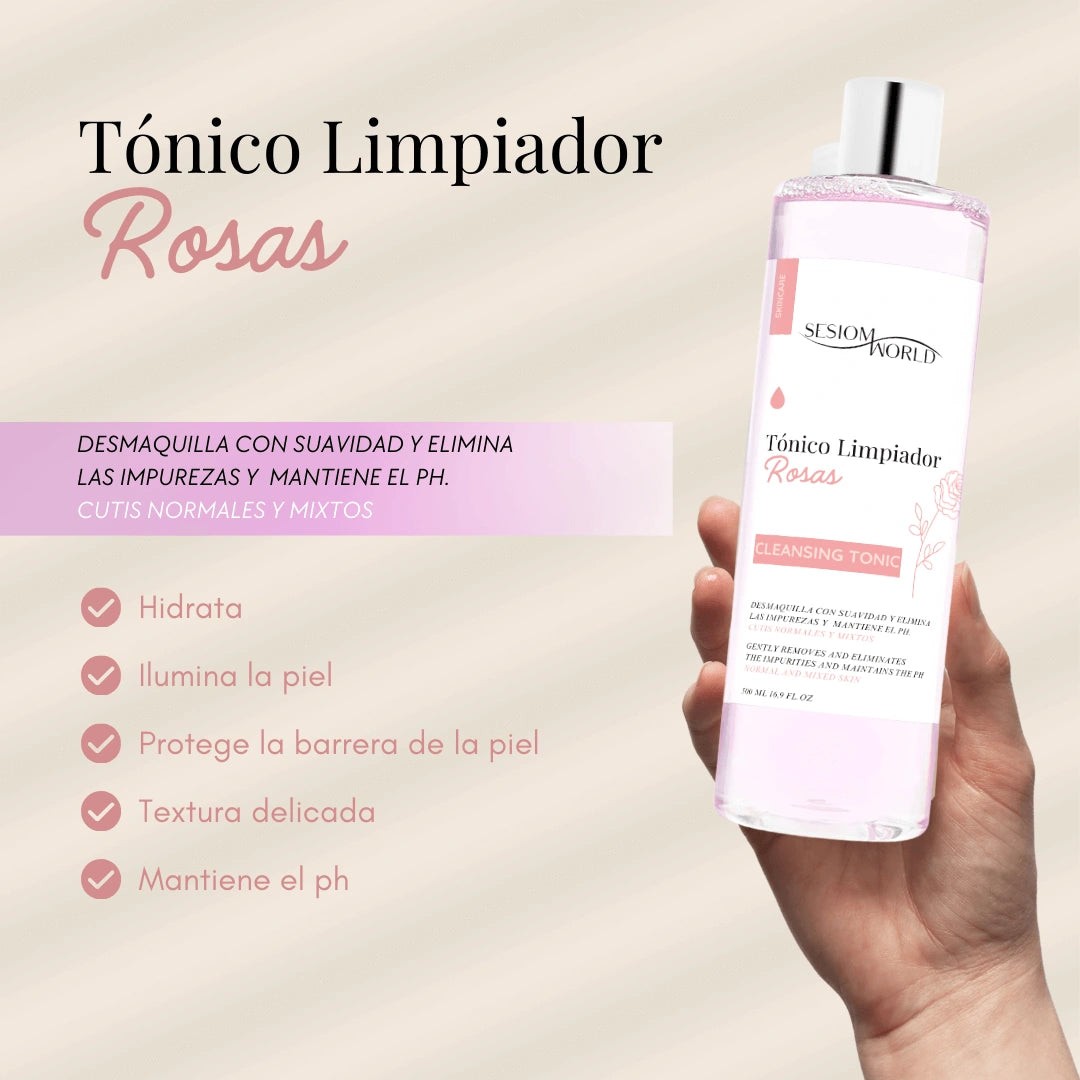 Tónico facial de rosas cutis normales y mixtos 500 ml