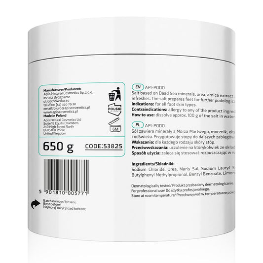 Sel adoucissant pour les pieds avec urée 650 g