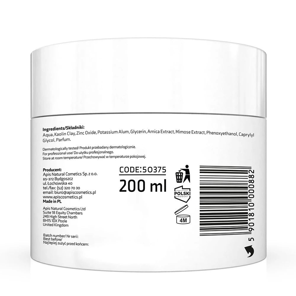 Softening face mask with white clay, 200 ml