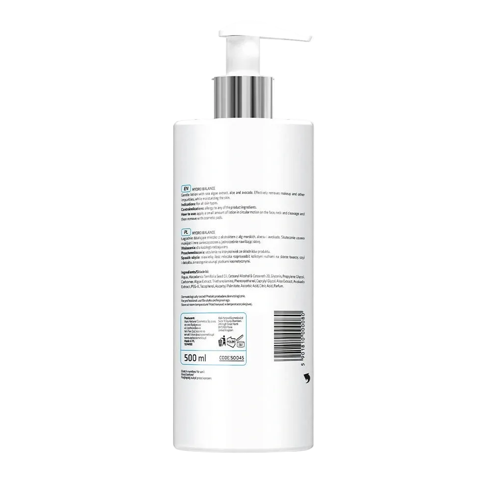 Loción limpiador hidratante con algas marinas, 500 ml