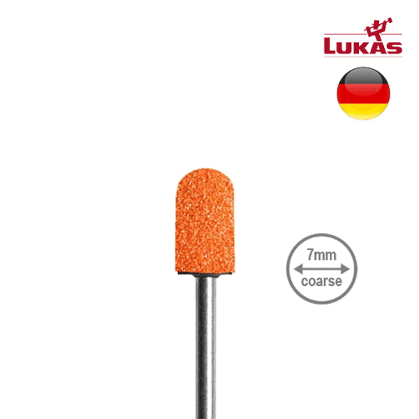 Lukas SK PODO capuchones abrasivos gruesos 7 mm, grano 80, 10 uds.