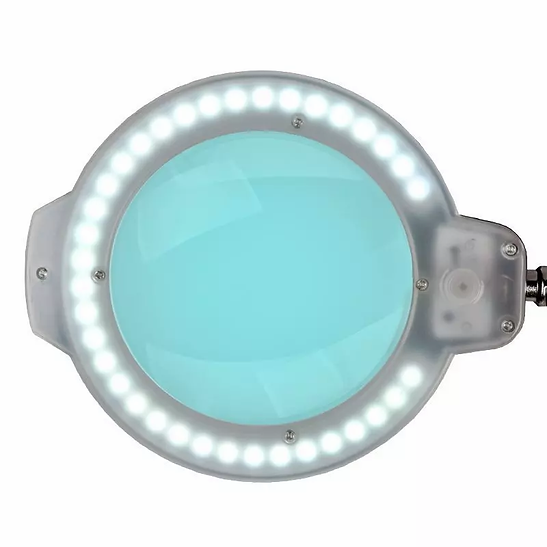Lámpara lupa LED 5D negra para mesa