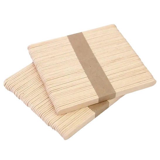 Depresores de Madera Pollié (Pack 100 Uds.): Espátulas para Cera, Bordes Pulidos y Máxima Seguridad en Depilación