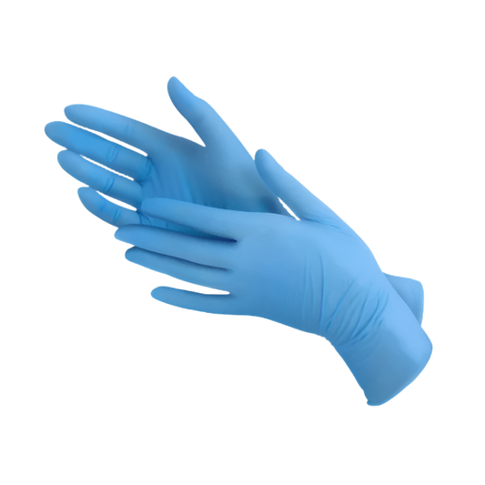 Guantes nitrilo sin polvo azul, 100 uds.