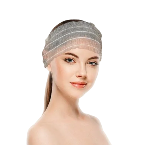 Cintas de Pelo Desechables con Goma Elástica | Pack de 100 Uds. con Envase Individual