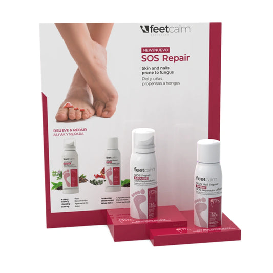 Pack Introducción Esencial FeetCalm SOS Repair Antifúngico + Material de Venta Gratis