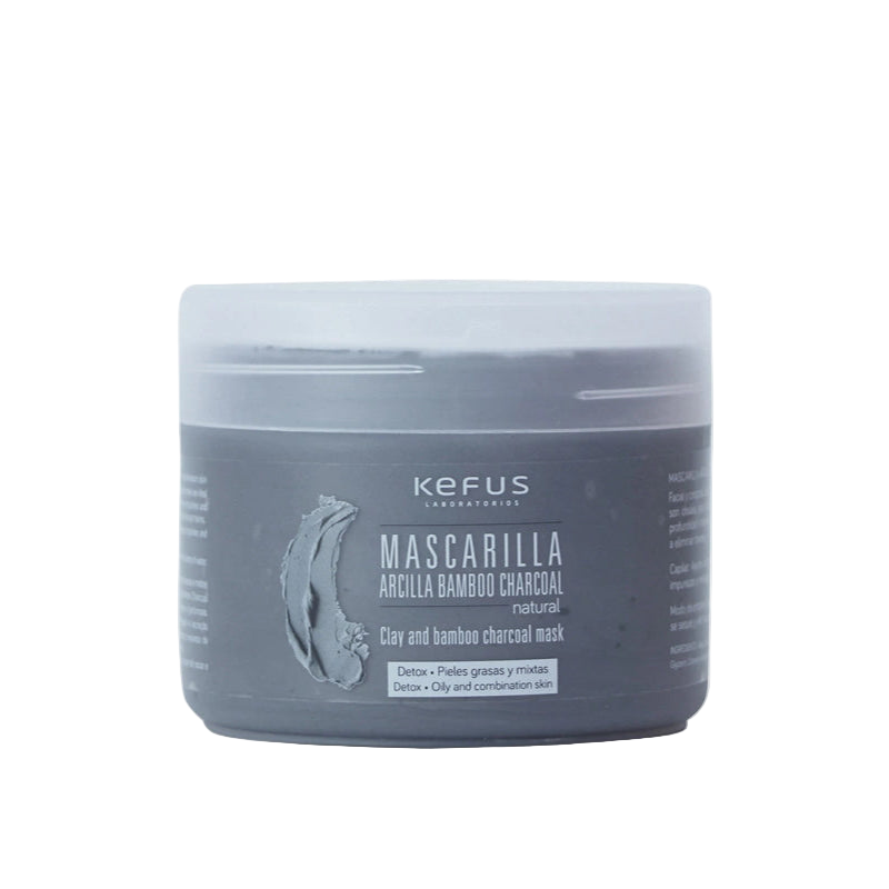 Mascarilla de arcilla bamboo charcoal natural, marca Kefus, volumen 250 ml