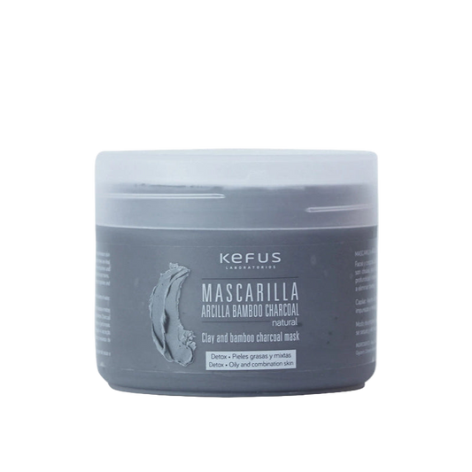 Mascarilla de arcilla bamboo charcoal natural, marca Kefus, volumen 250 ml