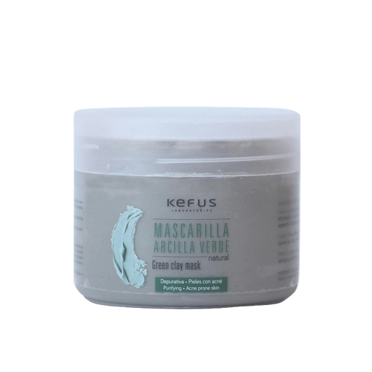 Mascarilla de arcilla verde natural, marca Kefus, volumen 250 ml