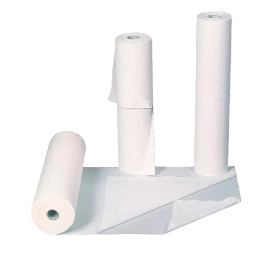 Rollo de Papel Tissue Extra Suave para Camilla | 100% Celulosa Pura 60 cm x 80 m con Precorte