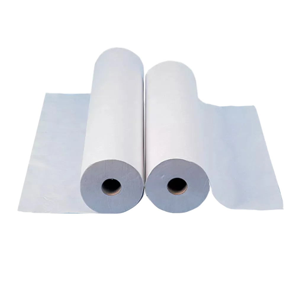 Rollo de Papel Reciclado de Doble Capa para Camilla | Formato Industrial 60 cm x 100 m con Precorte