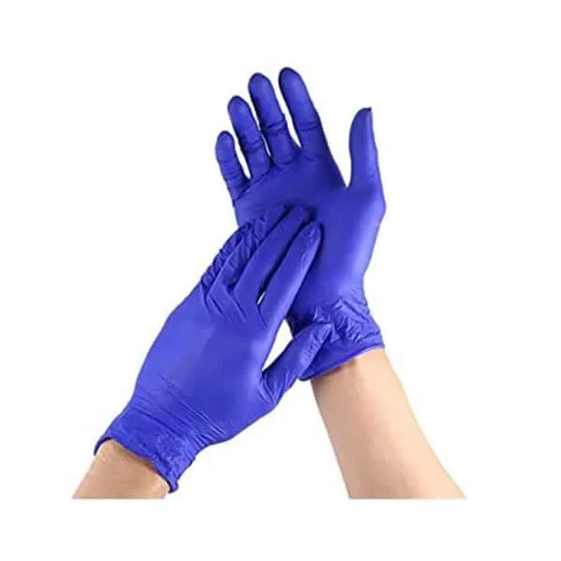 Guantes nitrilo sin polvo de color cobalto, marca Santex, 100 uds.