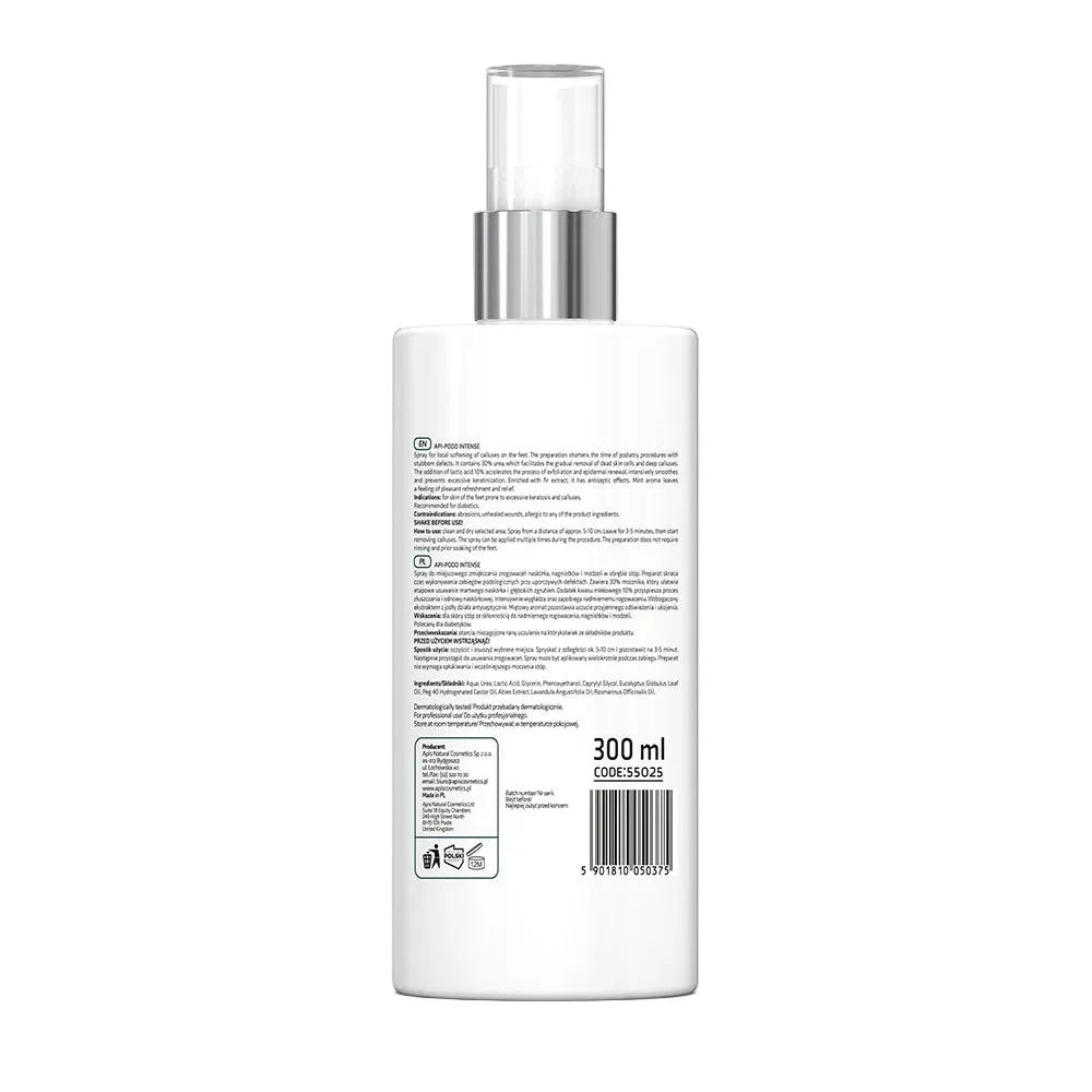 Apis Podo-Intense Ablandador para Pies con 30% de Urea y 10% de Ácido Láctico: Disolución Focalizada de Hiperqueratosis, Helomas y Durezas Recalcitrantes
