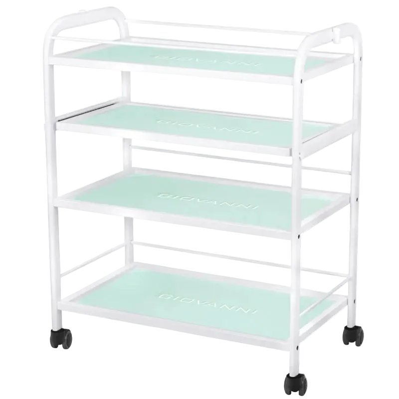 Carrito auxiliar con estante extraíble y soporte para lámpara, mod. 1015A