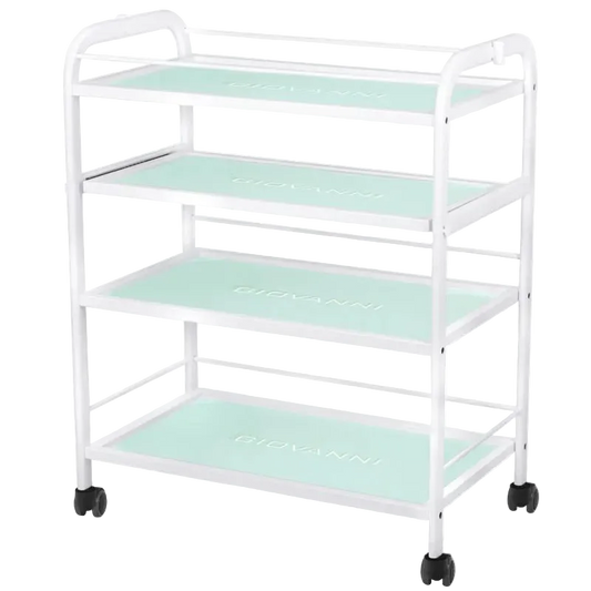 Carrito auxiliar con estante extraíble y soporte para lámpara, mod. 1015A