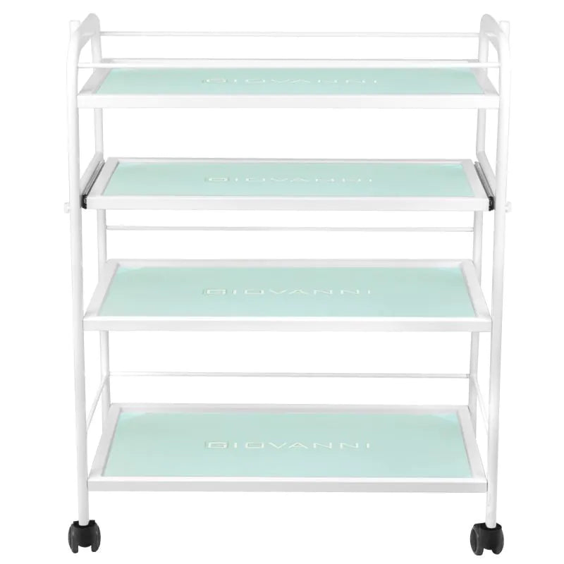 Carrito auxiliar con estante extraíble y soporte para lámpara, mod. 1015A