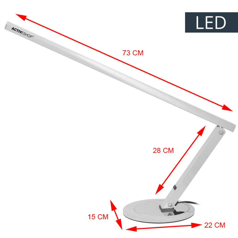 Lámpara de mesa Slim LED de aluminio blanco