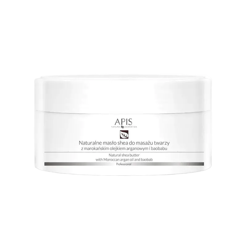 Manteca de karité natural con aceite de argán para masaje facial, 100 g