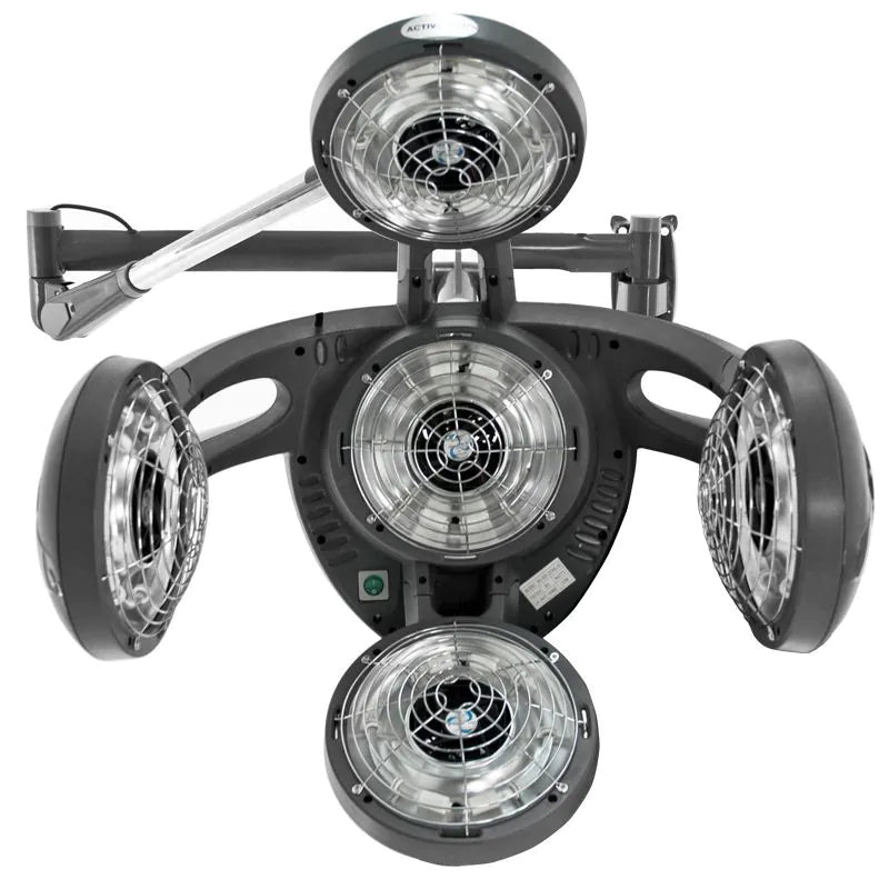 Infrazón de Pared Profesional Gabbiano GD-505W Gris de 1350 W con 5 Cabezales Térmicos y Brazo Articulado