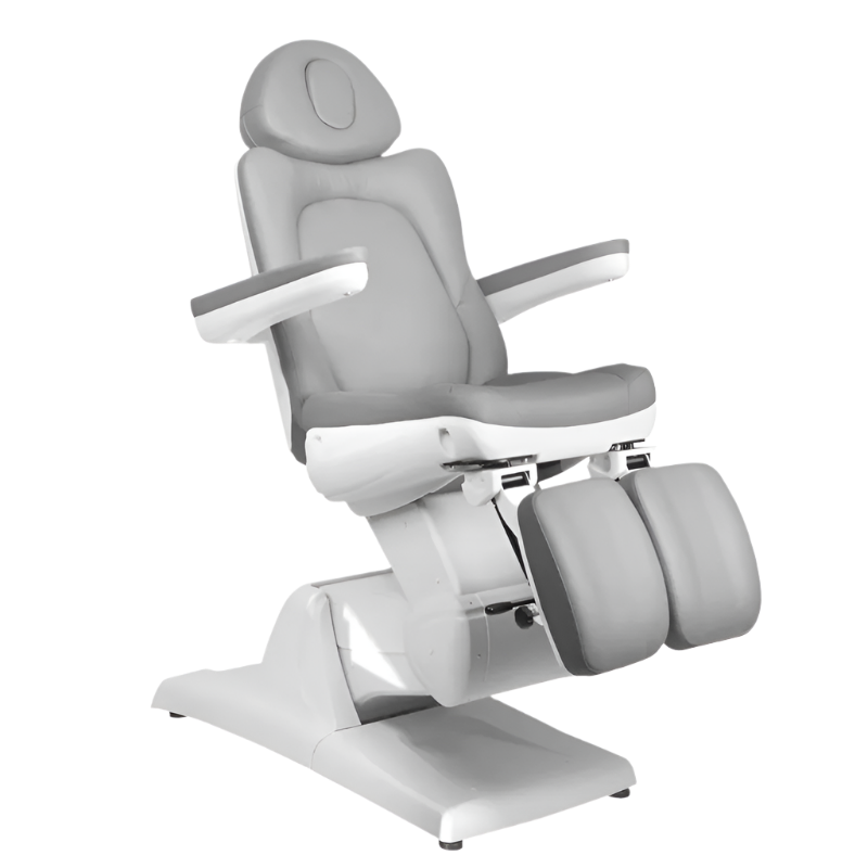 Silla de Pedicura Moderna y Ajustable Eléctricamente – Comodidad para Cliente y Profesional, color gris