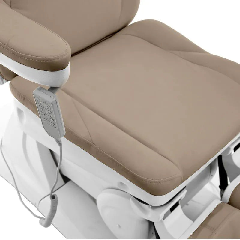 Sillón de pedicura eléctrico 3 motores mod. 870S, color cappuccino, detalles