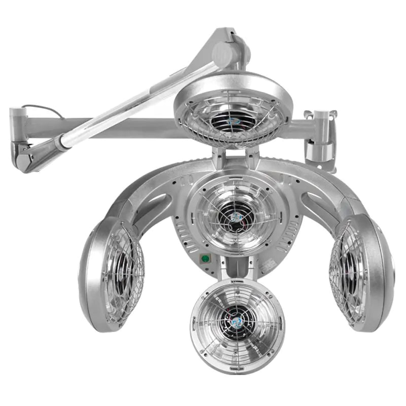 Infrazón de Pared Profesional Gabbiano GD-505W Silver de 1350 W con 5 Cabezales Térmicos y Brazo Articulado