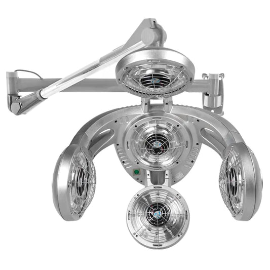 Infrazón de Pared Profesional Gabbiano GD-505W Silver de 1350 W con 5 Cabezales Térmicos y Brazo Articulado