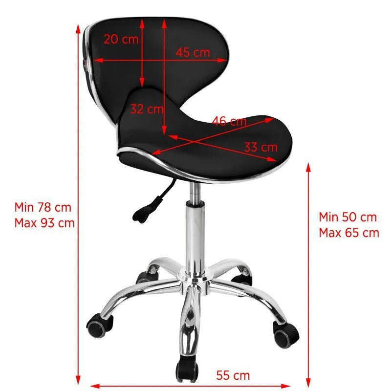 Silla hidráulica con respaldo dimensiones