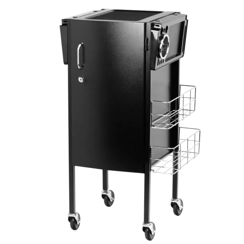 Carrito Auxiliar de Peluquería con Cerradura | 5 Cajones y Bandejas Plegables
