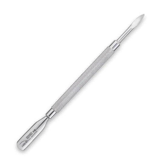 Nghia Export P-03&nbsp;Empujador de Cutículas: Acero Inoxidable Quirúrgico, Doble Punta Funcional y Mango Estriado Antideslizante