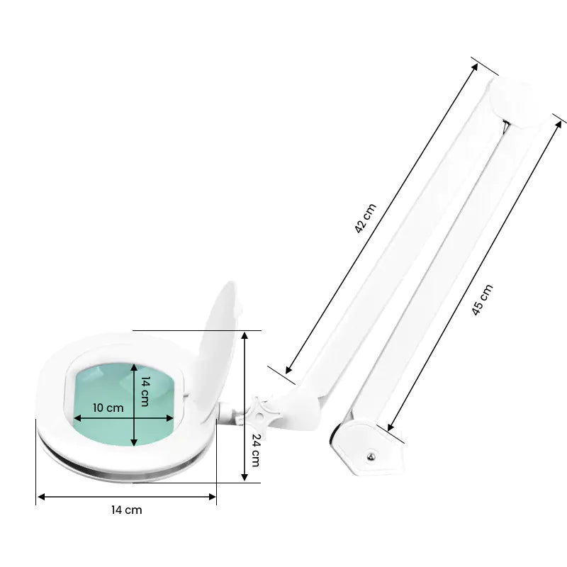 LED SMD lámpara lupa de 5 diop. con luz regulable, mod. 6028