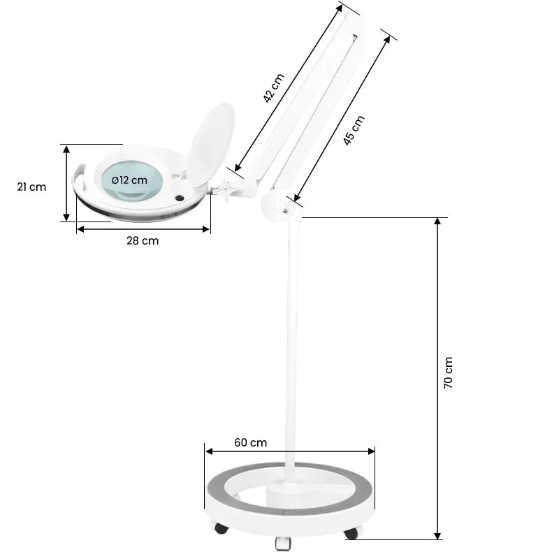 SMD LED magnifying lamp with 5 diodes, model 6027 