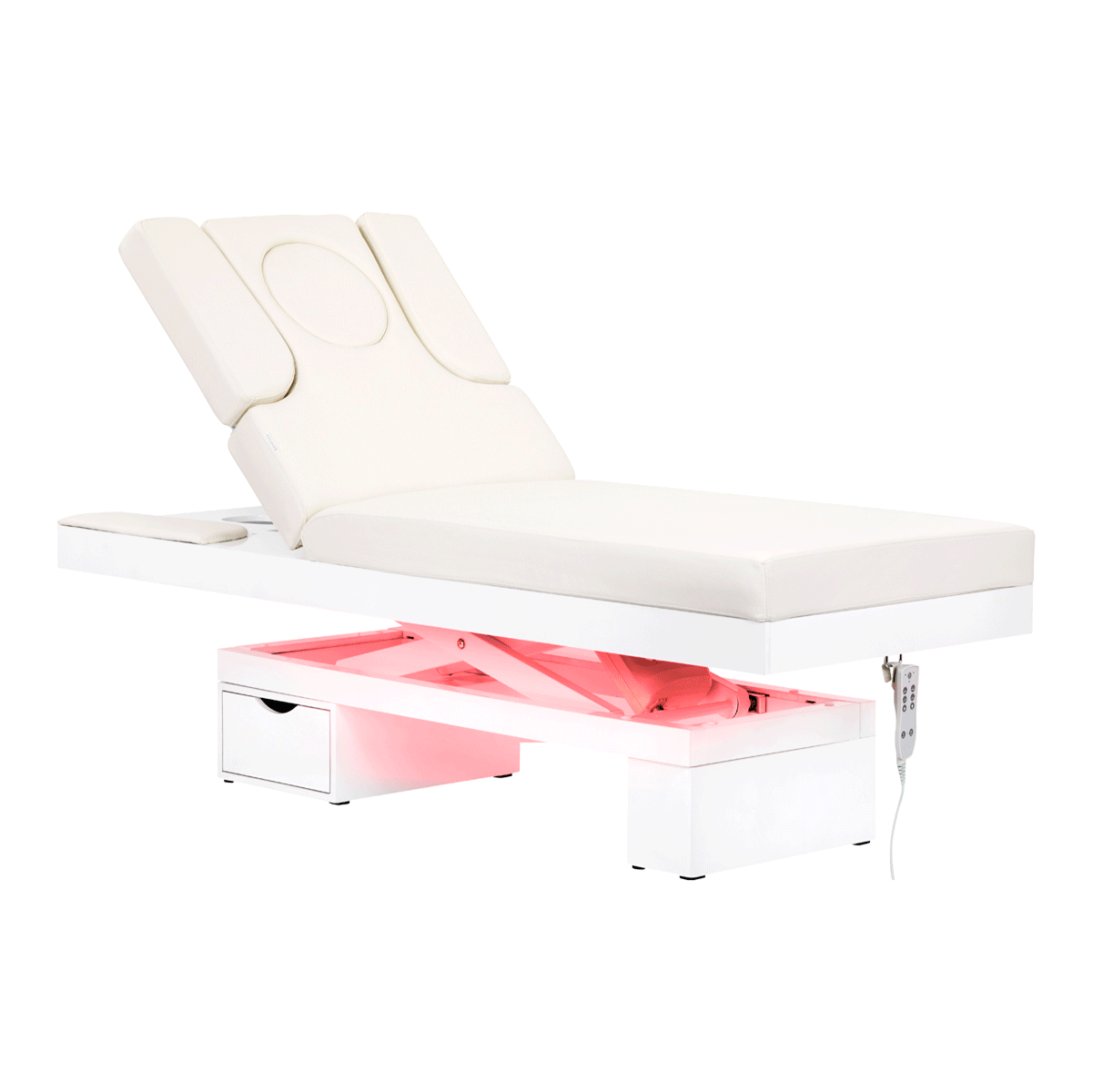 Camilla Eléctrica con Calefacción e Iluminación LED para Salón de Belleza | Sillón Estético de Gama Alta (200 × 76 cm)