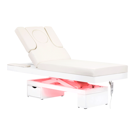 Camilla Eléctrica con Calefacción e Iluminación LED para Salón de Belleza | Sillón Estético de Gama Alta (200 × 76 cm)