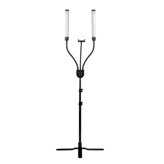 Iluminación Fría y Cálida Regulable (2800K-6500K, 2500 lm) con Control Remoto, Soporte Smartphone, Salida USB y Trípode
