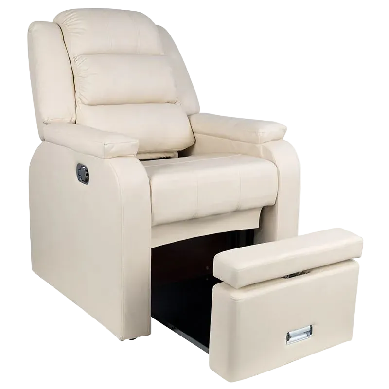 Sillón de pedicura Hilton en ecopiel crema