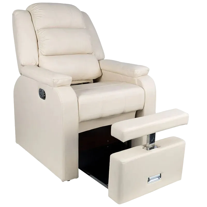 Sillón de pedicura Hilton en ecopiel crema