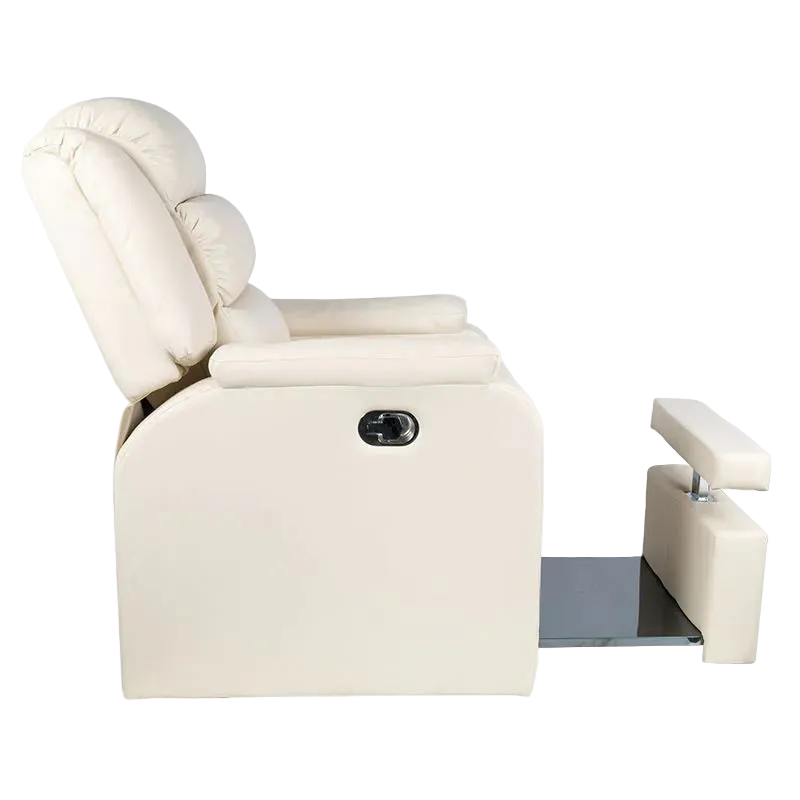 Sillón de pedicura Hilton en ecopiel crema