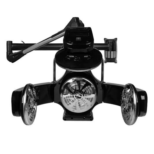 Infrazón de Pared Profesional Gabbiano 868A Negro de 1600 W con 5 Cabezales, 5 Ventiladores y Brazo Articulado (±80 cm)